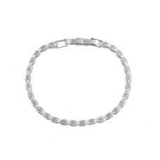 Eleganta rokassprādze ar caurspīdīgu cirkonu